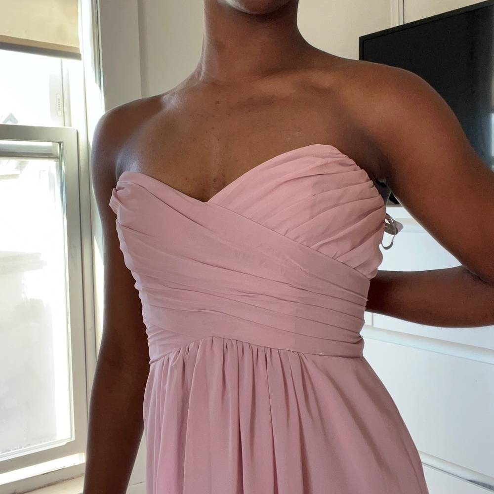 Alfred Angelo 7289L Blush Bridesmaid Dress